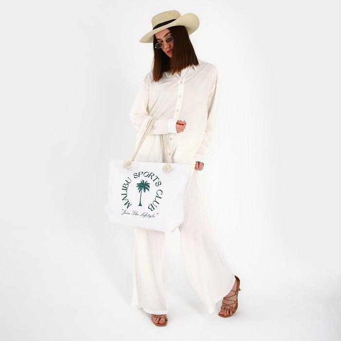 Сумка женская пляжная Nazamok Сумка женская пляжная Nazamok "Malibu sports club", 47*37*13,5 см