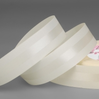 Лента декоративная, репсовая/атласная, 25 мм, 18 ± 1 м, цвет молочный №008 Лента декоративная, репсовая/атласная, 25 мм, 18 ± 1 м, цвет молочный №008