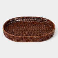 Корзинка для подачи Доляна &laquo;Огайо&raquo;, 41&times;31&times;5 см, овальная, цвет коричневый