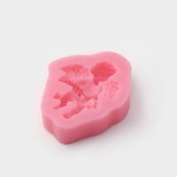 Молд Доляна &laquo;Ангел с гармошкой&raquo;, силикон, 9&times;7,4&times;2 см, цвет МИКС