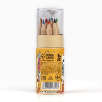 Цветные карандаши мини в тубусе, 12 шт &laquo;Котики&raquo;