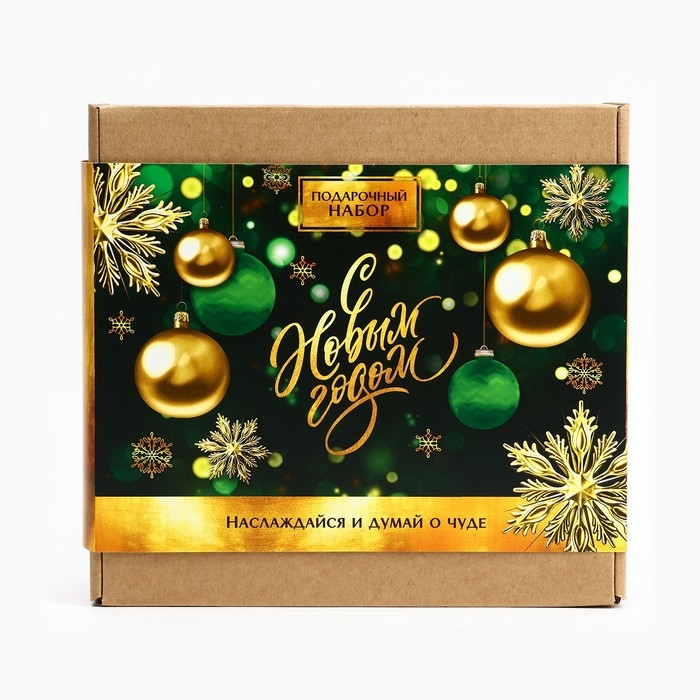 Подарочный новогодний набор: чайный домик и кружка &laquo;Новый год: Наслаждайся и думай о чуде&raquo;