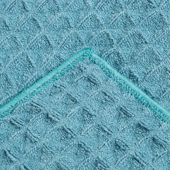 Набор для бани и ванной Этель &laquo;Вафля&raquo; полотенце 70*140 см+чалма 21*25 см, цв.синий