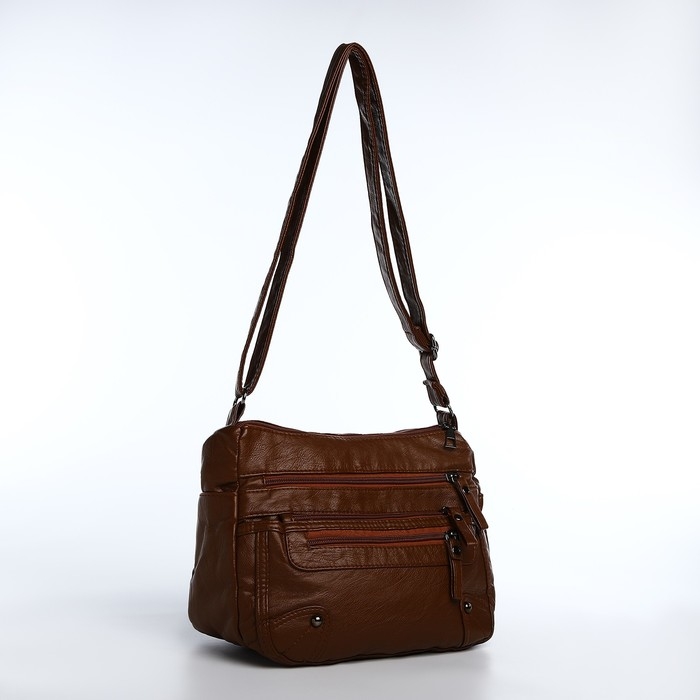 Сумка-мешок на молнии, цвет коричневый Сумка-мешок на молнии, цвет коричневый