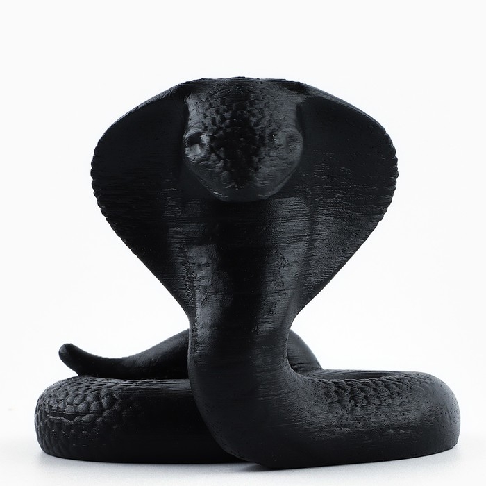 Подставка для телефона новогодний сувенир &laquo;Новый год: Кобра&raquo;, чёрная, 8,5 х 7,5 см