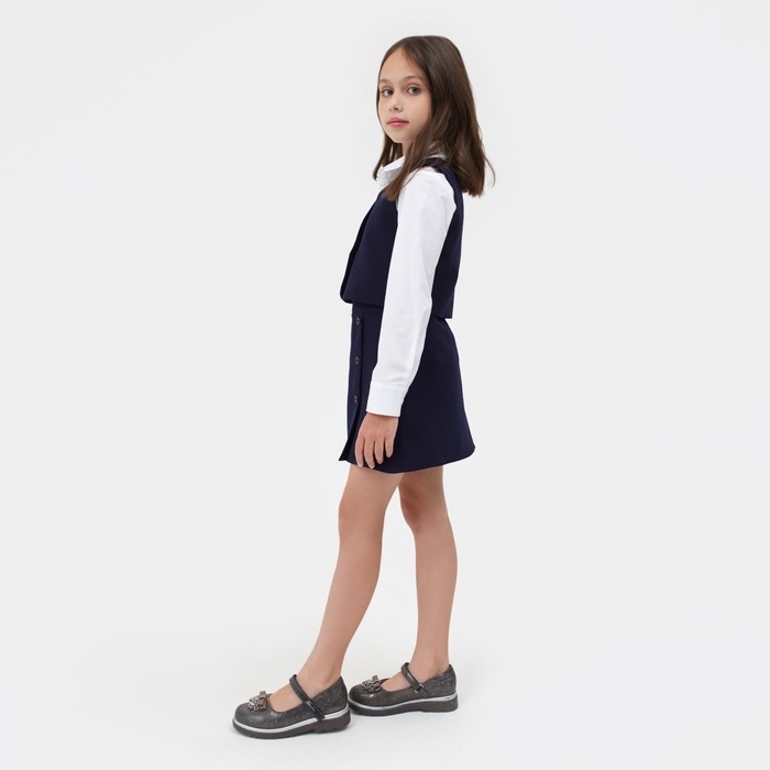 Жилет для девочки MINAKU, цвет синий, рост 128 см