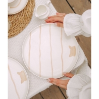 Набор тарелок фарфоровых SL Home &laquo;Гато&raquo;, d=24 см, цвет белый