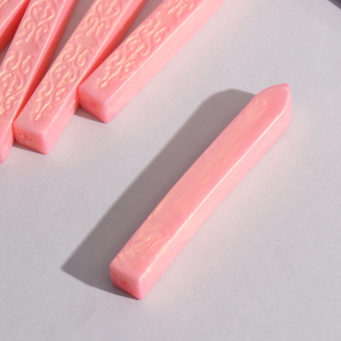 Сургуч для печати стержень Сургуч для печати стержень "Персик" перламутр 1,1х1,1х9 см
