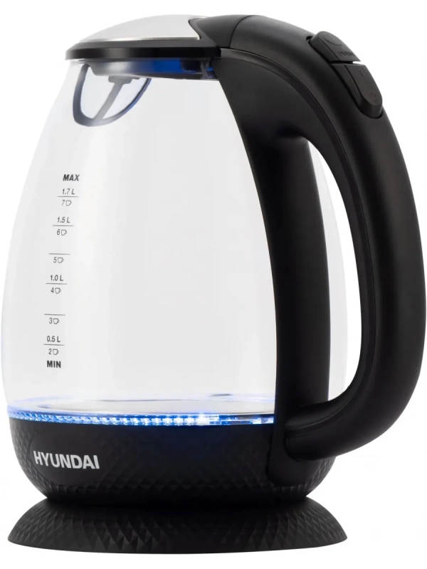 Чайник HYK-G3804 1.7л. 2200Вт черный (стекло)