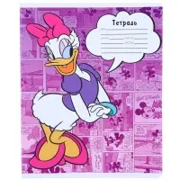 Тетрадь в линейку 24 листа, 5 видов МИКС, обложка мелованная бумага, &laquo;Минни Маус&raquo;