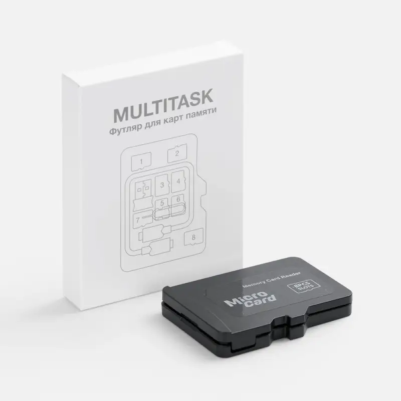 Футляр для карт памяти и SIM Multitask, черный