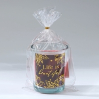 Свеча в стакане &laquo;Мечтай&raquo;, корица, высота 6 см