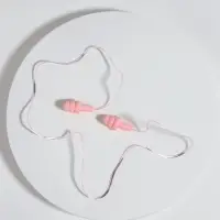 Беруши на шнурке, 3&times;1.5 см, в футляре, фасовка 10 шт., силиконовые, розовые