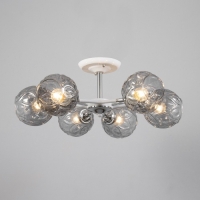 Люстра "Фернанда" 6хЕ27 40Вт бело-хромовый 65х44х26 см BayerLux Люстра "Фернанда" 6хЕ27 40Вт бело-хромовый 65х44х26 см BayerLux