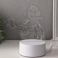 Светильник "Аниме. Воин" LED RGB от сети RISALUX 9,5х14,9х16 см