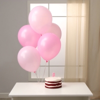 Свечи для торта + 5 шаров, цифра 3, розовая Свечи для торта + 5 шаров, цифра 3, розовая