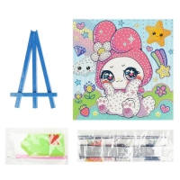 Набор для детского творчества, алмазная мозаика &laquo;Кавайный зайка&raquo;, 20 &times; 20 см