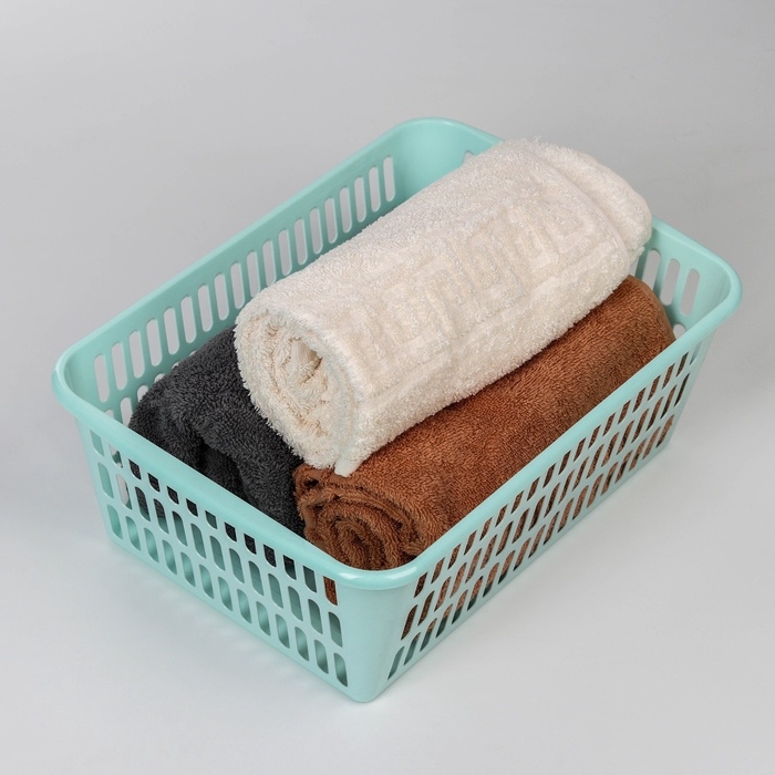 Корзина для хранения Полимербыт, пластик, 36×25×12.5 см, МИКС Корзина для хранения Полимербыт, пластик, 36×25×12.5 см, МИКС