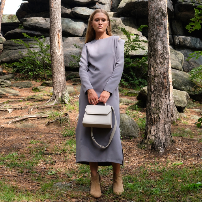 Платье женское MINAKU: Casual collection цвет графит, р-р 48 Платье женское MINAKU: Casual collection цвет графит, р-р 48