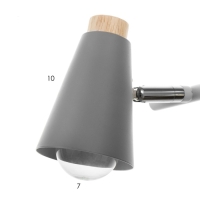 Спот "Конус" 2х40Вт Е27 серый 30х12х16 см Спот "Конус" 2х40Вт Е27 серый 30х12х16 см