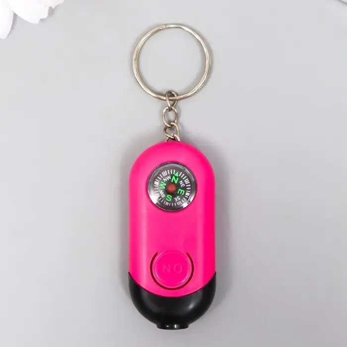 Фонарик брелок для ключей на кольце &laquo;Компас&raquo;, 4.8&times;2.8&times;1 см, МИКС