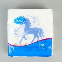 Салфетки бумажные однослойные &laquo;Счастливый год&raquo;, 24х24, 50 шт