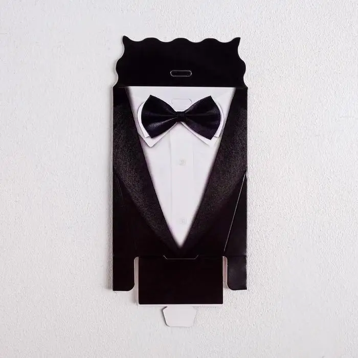 Коробка бонбоньерка, упаковка подарочная, свадебная, упаковка подарочная, &laquo;Костюм жениха&raquo;, 5.5 х 10 см