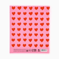 Тетрадь А5, 96 листов на скрепке, внутренний блок №1 &laquo;Сердечки&raquo; уф лак