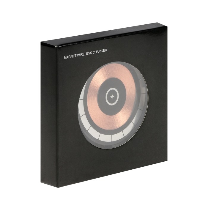 Беспроводное зарядное устройство i12, MagSafe, 15 Вт, Type-C, 2 А, 1 м, чёрное
