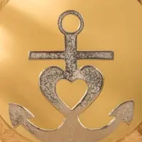 Якорь на подставке, 36&times;7&times;39 см, алюминий, дерево