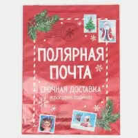 Пакет подарочный новогодний ламинированный &laquo;Полярная почта&raquo;, L 28 х 38 х 9 см