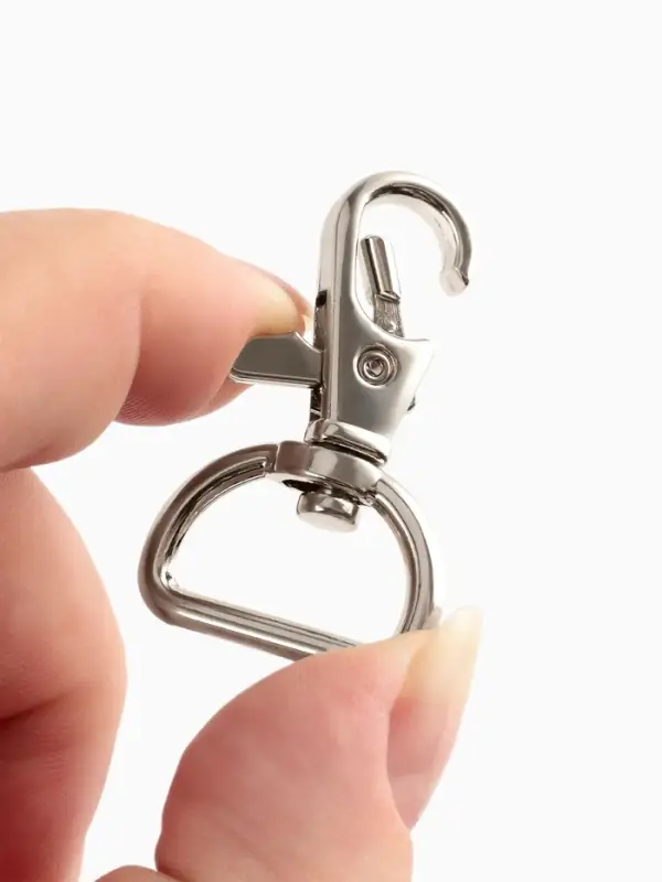 Карабины металл 8гр 4,2*2,5см/20*3мм (наб 2шт цена за наб) серебряный TR