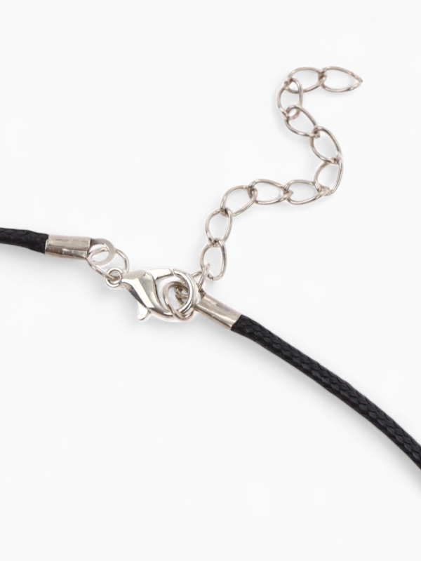 Кулон на шнурке &laquo;Дельфины&raquo; пара, цвет чернёное серебро на чёрном шнурке, 45 см