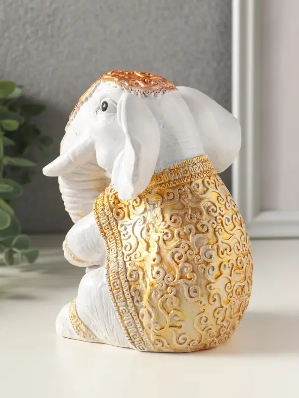 Фигурка гипс &laquo;Слон Индийски&raquo;, 15&times;12&times;11 см, серый с росписью