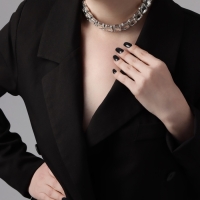 Чокер-колье &laquo;Сияние&raquo; соло, цвет белый в серебре, 36 см