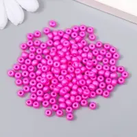 Бисер стекло 6/0 "Неоново-розовый" 15 гр