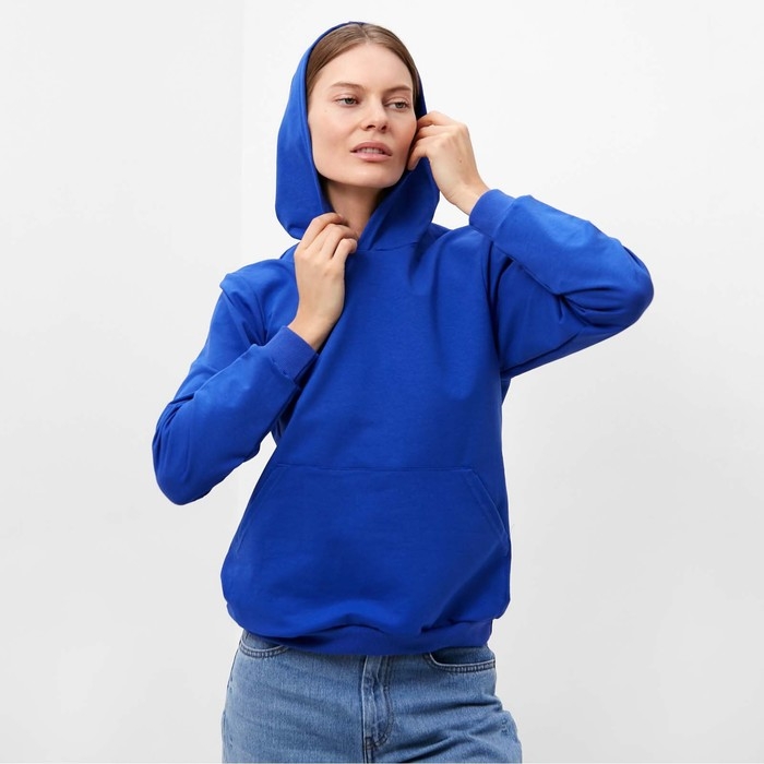 Толстовка женская, цвет ярко-синий, размер 44 Толстовка женская, цвет ярко-синий, размер 44