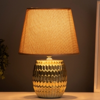 Лампа настольная "Рябь" 40Вт Е14 золото 19х19х27см
