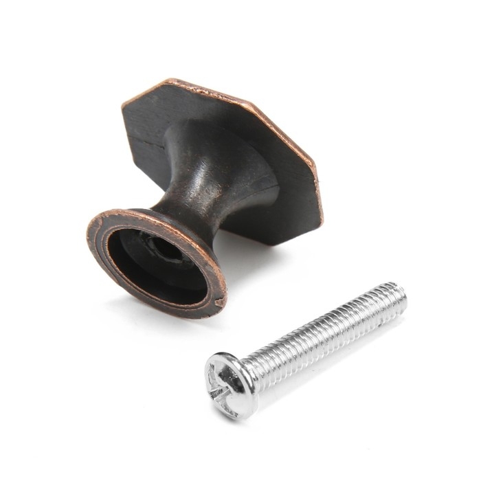 Ручка кнопка ТУНДРА LIGHT РК034AC, цвет медь, 8 шт TMP