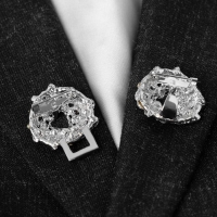 Зажим для кардигана &laquo;Бермуды&raquo;, цвет белый в серебре