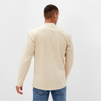 Футболка с дл. рукавом мужская MINAKU цвет бежевый, р-р 42 Футболка с дл. рукавом мужская MINAKU цвет бежевый, р-р 42
