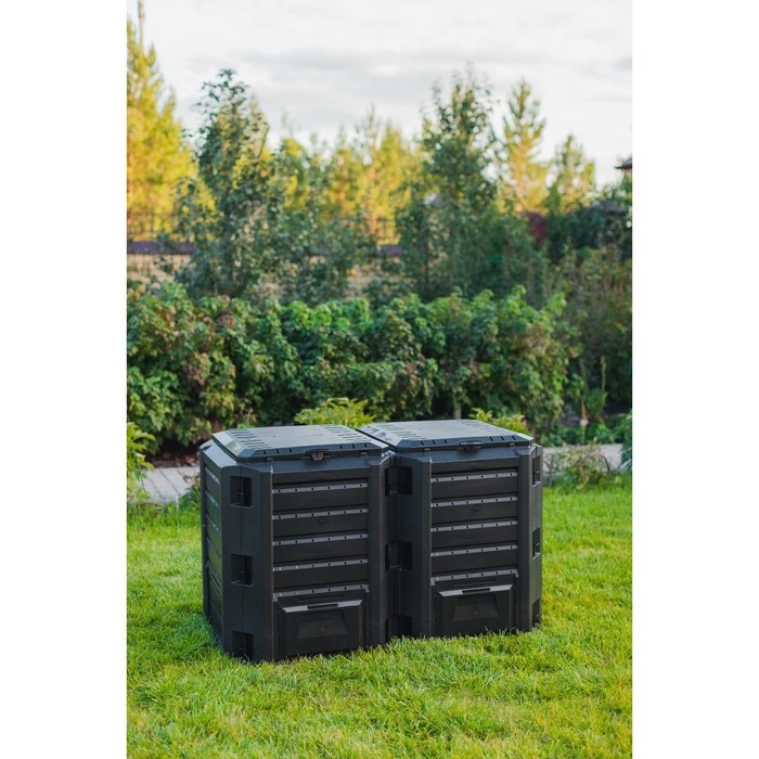 Компостер пластиковый Module, 800 л, с крышкой, 135 &times; 72 &times; 82,6 см, чёрный