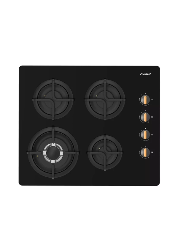 Газовая варочная панель CGH612GB, 4 конфорки, WOK, черная