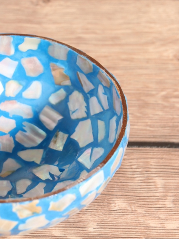 Чаша "Мозаика" 14х14х6 см, кокос +/- 1 см