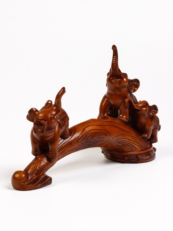 Подставка для бутылки "Два слона" под дерево, 36х10х25см