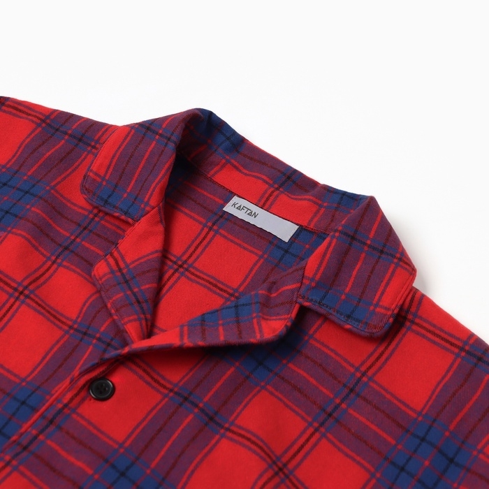 Пижама мужская из фланели (рубашка и брюки) KAFTAN р.56