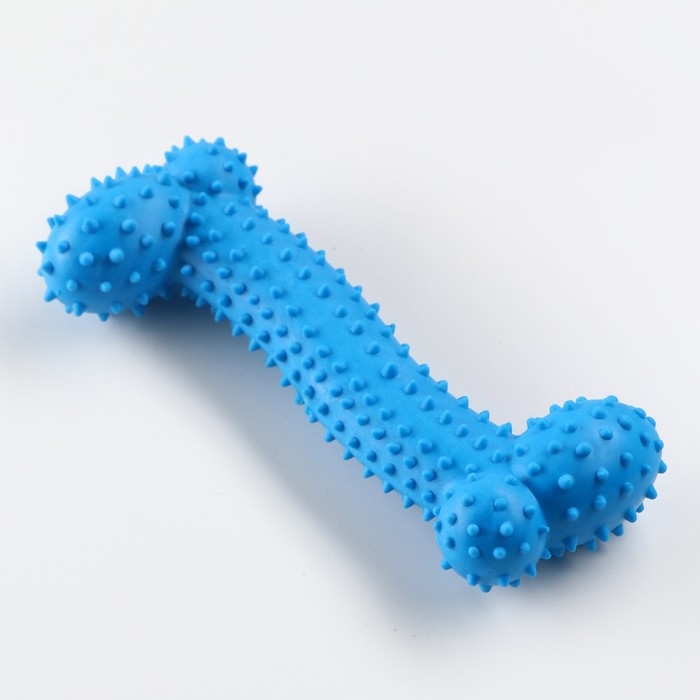 Набор игрушек для средних собак Набор игрушек для средних собак "Кость (16 см) и канат (90-100 г)", голубая