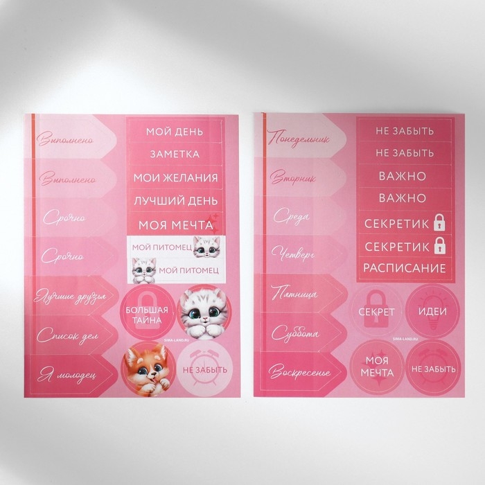 Подарочный набор блокнот-раскраска, трафарет, наклейки и восковые мелки Подарочный набор блокнот-раскраска, трафарет, наклейки и восковые мелки "Самая милая"