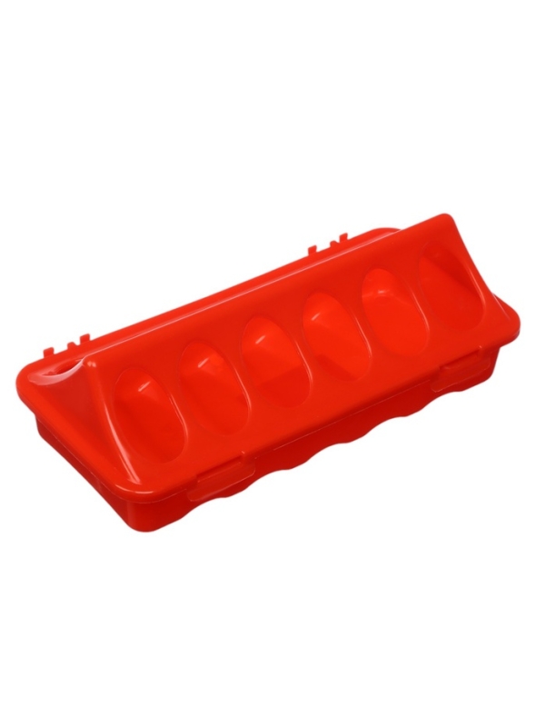 Кормушка - поилка для перепелов 12 ячеек, лотковая, пластик