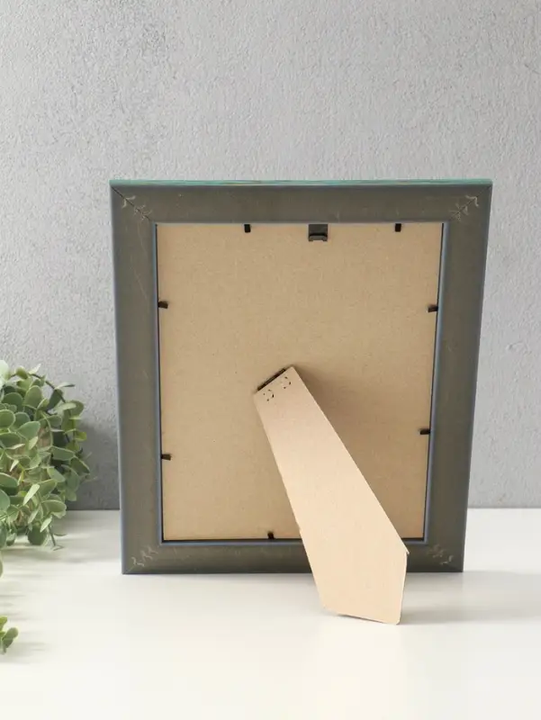 Фоторамка для фото 21х30 см (с ножкой) "Luxe Elegance" пластик, морской, (пластик экран)